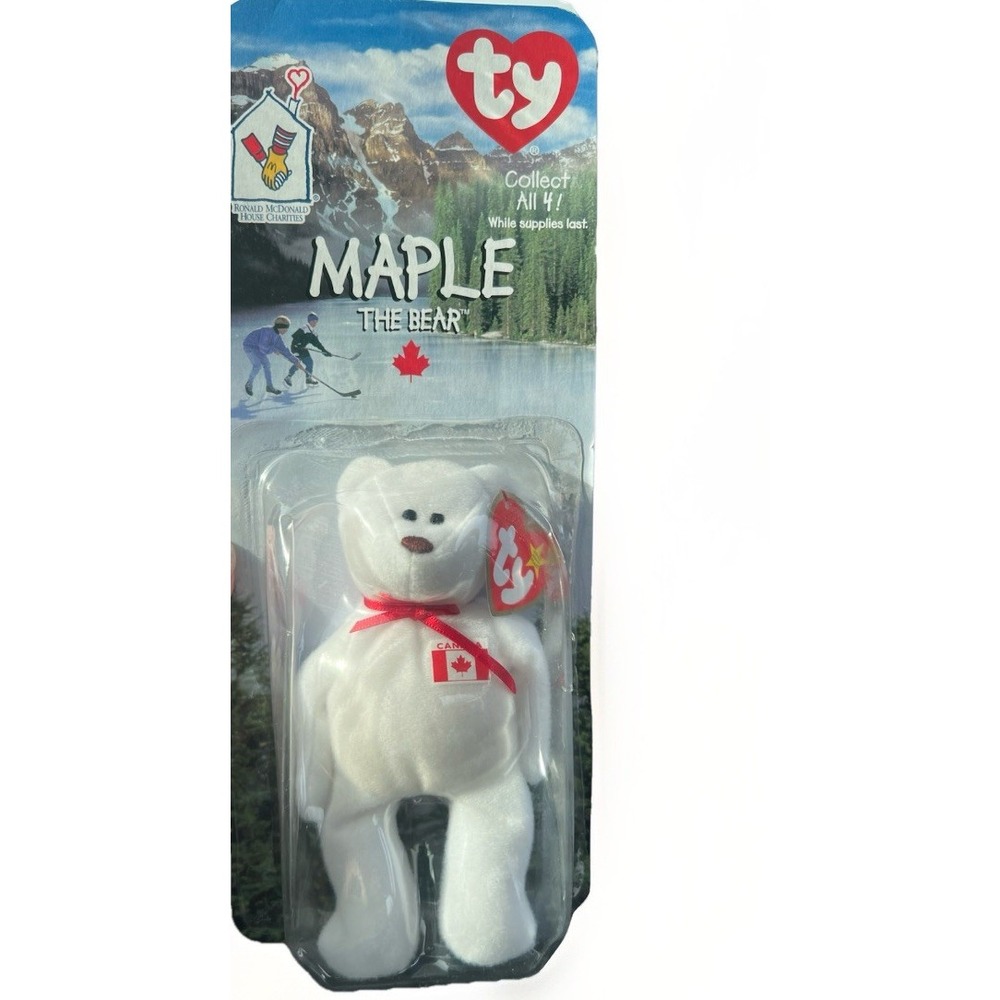 MAPLE The Bear 1999 McDonald's TY BEANIE BABY With Rare Errors 1993 Oakbrook